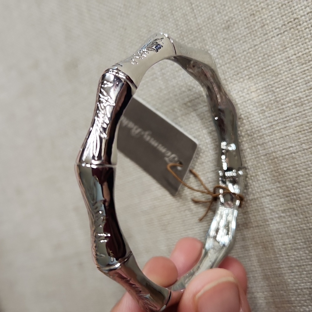 Tommy Bahama Bamboo Leaf Silver Bracelet Nwt - Picture 4 of 7